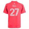 Fallou Fall St. Louis CITY SC adidas Youth 2025 Forever CITY Red Replica Jersey - Red - Detail View