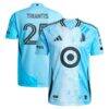 Nectarios Triantis Minnesota United FC adidas 2025 CONVERGENCE On-Field Authentic Jersey - Blue - Front View