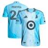 Joaquín Pereyra Minnesota United FC adidas 2025 CONVERGENCE On-Field Authentic Jersey - Blue - Front View