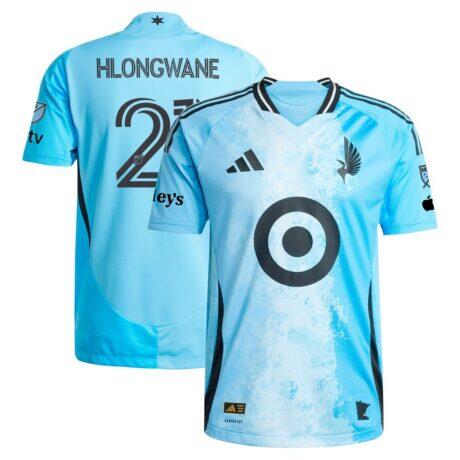 Bongokuhle Hlongwane Minnesota United FC adidas 2025 CONVERGENCE On-Field Authentic Jersey - Blue - Front View