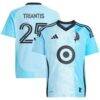 Nectarios Triantis Minnesota United FC adidas Youth 2025 CONVERGENCE Replica Jersey - Blue - Front View