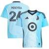 Joaquín Pereyra Minnesota United FC adidas Youth 2025 CONVERGENCE Replica Jersey - Blue - Front View