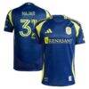 Andy Najar Nashville SC adidas 2025 The Heart of Nashville Kit On-Field Authentic Jersey - Navy - Front View