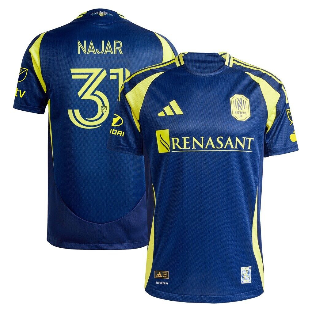 Andy Najar Nashville SC adidas 2025 The Heart of Nashville Kit On-Field Authentic Jersey