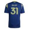 Andy Najar Nashville SC adidas 2025 The Heart of Nashville Kit Replica Jersey - Navy - Detail View