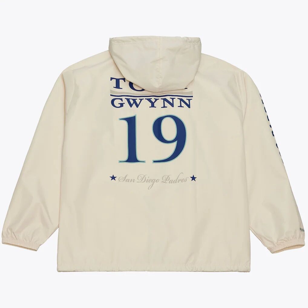 Tony Gwynn San Diego Padres Mitchell & Ness Full-Snap Yacht Rock Name & Number Hooded Coach's Jacket