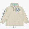 Derek Jeter New York Yankees Mitchell & Ness Full-Snap Yacht Rock Name & Number Hooded Coach's Jacket - Cream - Front View