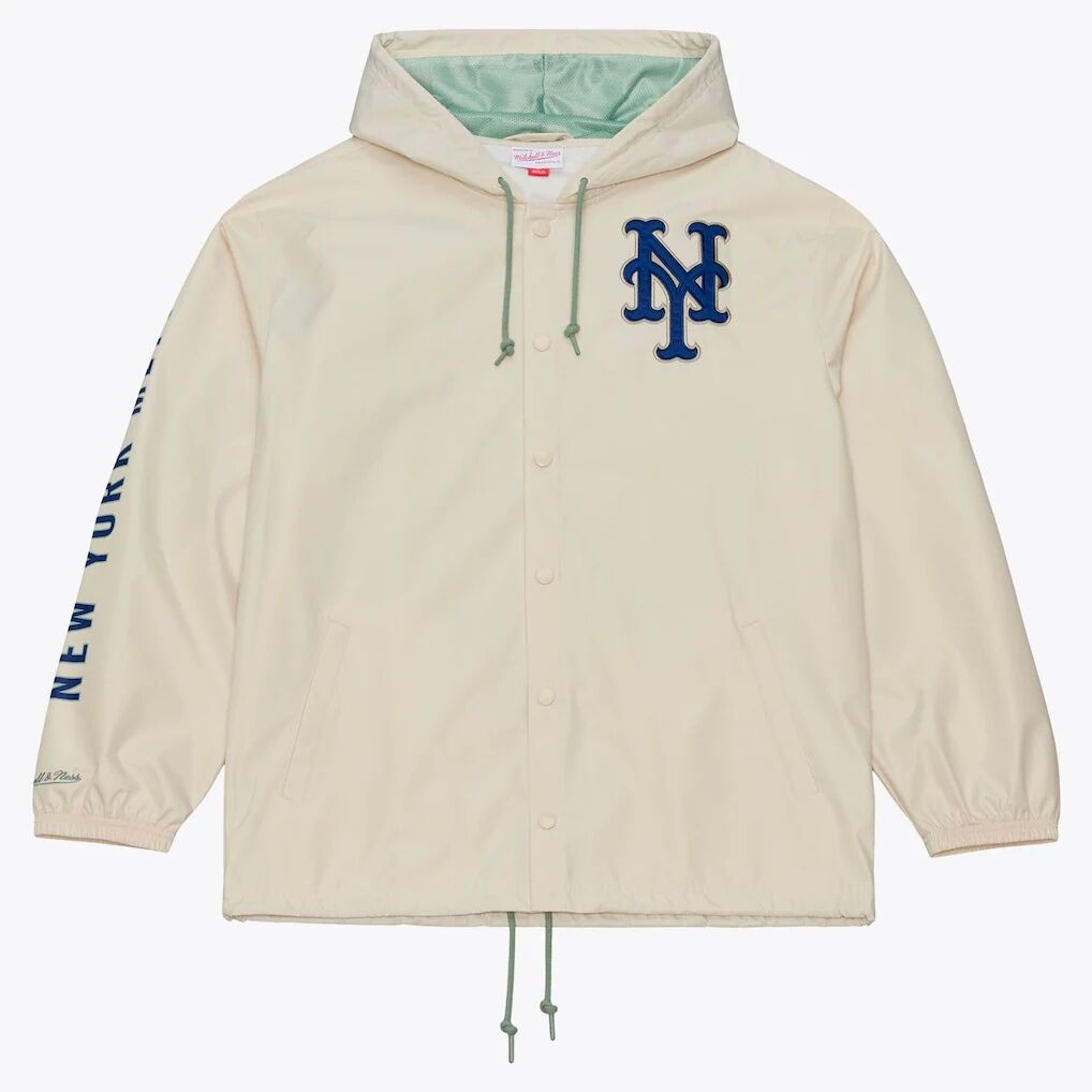 Mike Piazza New York Mets Mitchell & Ness Full-Snap Yacht Rock Name & Number Hooded Coach's Jacket