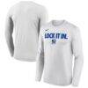 Creighton Bluejays Nike 2026 On-Court Bench Long Sleeve T-Shirt - White - Front View
