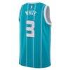 Coby White Charlotte Hornets Jordan Brand Unisex Swingman Jersey - Teal - Detail View