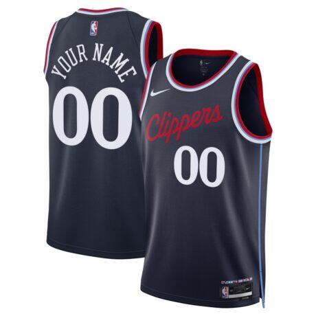 LA Clippers Nike Unisex Swingman Custom Jersey - Navy - Front View