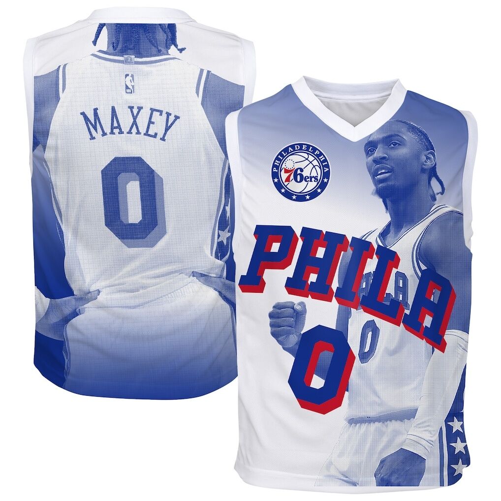 Tyrese Maxey Philadelphia 76ers Outerstuff Youth Hometown Fashion Jersey – Royal