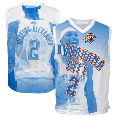 Shai Gilgeous-Alexander Oklahoma City Thunder Outerstuff Youth Hometown Fashion Jersey - Blue - Front View