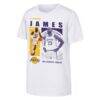 LeBron James Los Angeles Lakers Outerstuff Youth Highlights T-Shirt - White - Front View