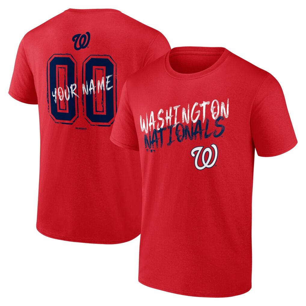 Washington Nationals  Hustle Personalized Name & Number T-Shirt
