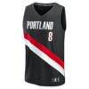 Deni Avdija Portland Trail Blazers Fashion7 Fast Break Replica Jersey - Black - Alt1