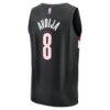 Deni Avdija Portland Trail Blazers Fashion7 Fast Break Replica Jersey - Black - Alt2