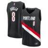 Deni Avdija Portland Trail Blazers Fashion7 Fast Break Replica Jersey - Black - Front View