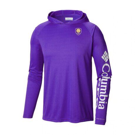 Orlando City SC Columbia Terminal Tackle Omni-Wick Hoodie - Purple - Front View