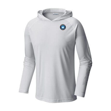 Charlotte FC Columbia Terminal Tackle Omni-Wick Hoodie - Gray - Front View