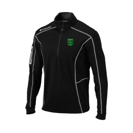 Austin FC Columbia Omni-Wick Shotgun Quarter-Zip Pullover - Black - Front View