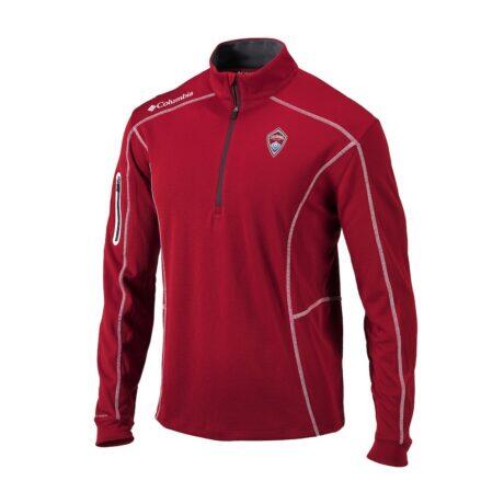 Colorado Rapids Columbia Omni-Wick Shotgun Quarter-Zip Pullover - Red - Front View