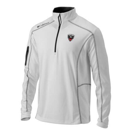 D.C. United Columbia Omni-Wick Shotgun Quarter-Zip Pullover - White - Front View