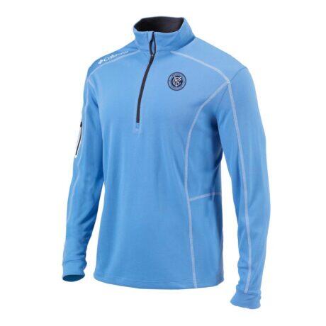 New York City FC Columbia Omni-Wick Shotgun Quarter-Zip Pullover - Blue - Front View