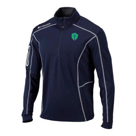 Seattle Sounders FC Columbia Omni-Wick Shotgun Quarter-Zip Pullover - Navy - Front View