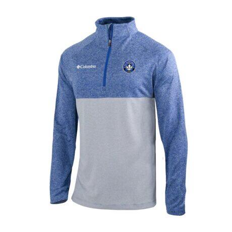 CF Montreal Columbia Omni-Wick Raglan Rockin' It Quarter-Zip Pullover - Blue - Front View