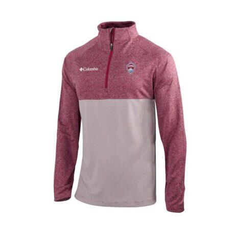 Colorado Rapids Columbia Omni-Wick Raglan Rockin' It Quarter-Zip Pullover - Red - Front View