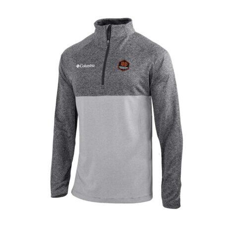Houston Dynamo FC Columbia Omni-Wick Raglan Rockin' It Quarter-Zip Pullover - Gray - Front View