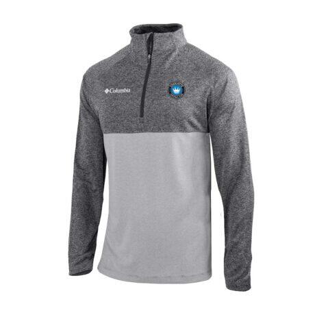 Charlotte FC Columbia Omni-Wick Raglan Rockin' It Quarter-Zip Pullover - Gray - Front View
