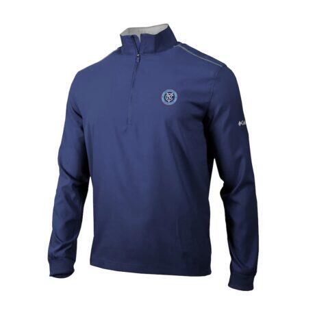 New York City FC Columbia Omni-Wick Bogey's Paradise Quarter-Zip Pullover - Navy - Front View
