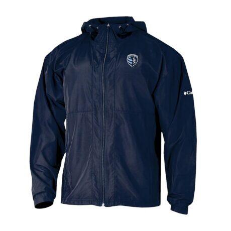 Sporting Kansas City Columbia Omni-Wick Bogey's Paradise Quarter-Zip Pullover - Navy - Front View