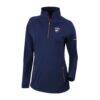 FC Dallas Columbia Women's Outward Nine Omni-Wick Quarter-Zip Pullover - Navy - Front View