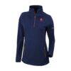 New England Revolution Columbia Women's Outward Nine Omni-Wick Quarter-Zip Pullover - Navy - Front View