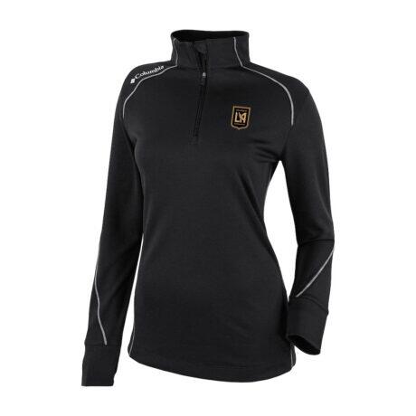 LAFC Columbia Women's Omni-Wick Shotgun 2.0 Quarter-Zip Pullover - Black - Front View