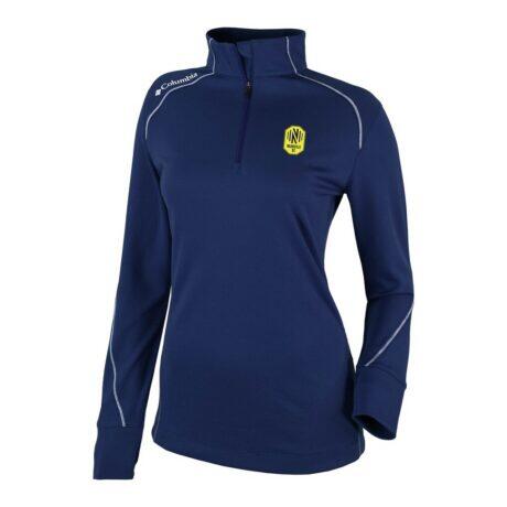 Nashville SC Columbia Women's Omni-Wick Shotgun 2.0 Quarter-Zip Pullover - Navy - Front View