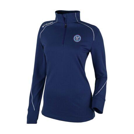 New York City FC Columbia Women's Omni-Wick Shotgun 2.0 Quarter-Zip Pullover - Navy - Front View