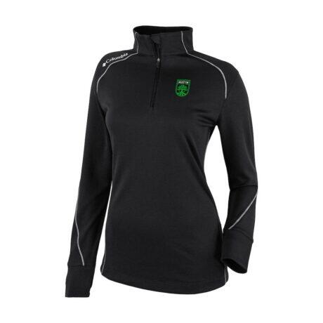 Austin FC Columbia Women's Omni-Wick Shotgun 2.0 Quarter-Zip Pullover - Black - Front View