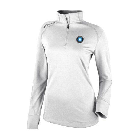 Charlotte FC Columbia Women's Omni-Wick Shotgun 2.0 Quarter-Zip Pullover - White - Front View