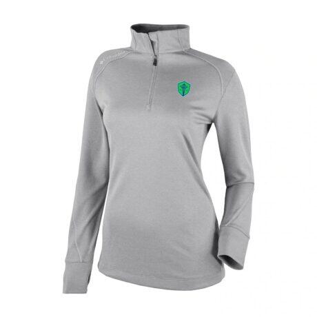 Seattle Sounders FC Columbia Women's Omni-Wick Shotgun 2.0 Quarter-Zip Pullover - Gray - Front View