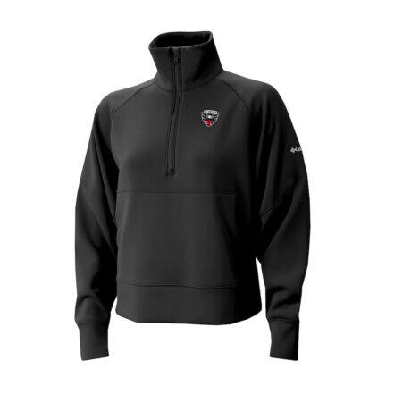 D.C. United Columbia Women's Wickhams Hills Raglan Omni-Wick Half-Zip Pullover - Black - Front View