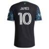 James Rodriguez Minnesota United FC adidas 2026 The Decade Kit On-Field Authentic Patch Jersey - Black - Detail View