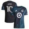 James Rodriguez Minnesota United FC adidas 2026 The Decade Kit On-Field Authentic Patch Jersey - Black - Front View