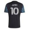 James Rodriguez Minnesota United FC adidas 2026 The Decade Kit Replica Jersey - Black - Detail View