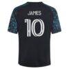 James Rodriguez Minnesota United FC adidas Youth 2026 The Decade Kit Replica Jersey - Black - Detail View
