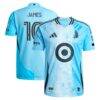 James Rodriguez Minnesota United FC adidas 2025 CONVERGENCE On-Field Authentic Jersey - Blue - Front View