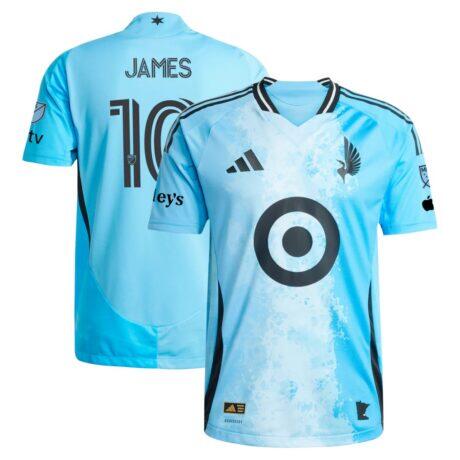 James Rodriguez Minnesota United FC adidas 2025 CONVERGENCE On-Field Authentic Jersey - Blue - Front View
